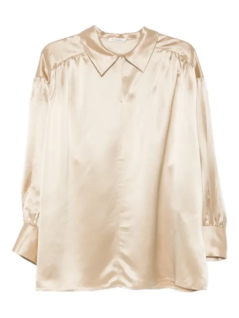 By Malene Birger long-sleeve V-neck blouse Gold 103801