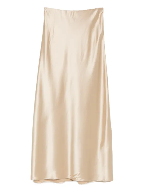 By Malene Birger satin-effect straight maxi skirt Gold 103564