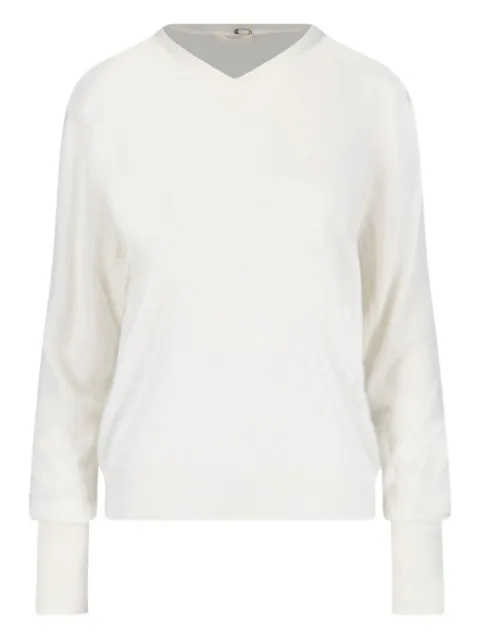 Ma'ry'ya V-neck sweater White YRK021