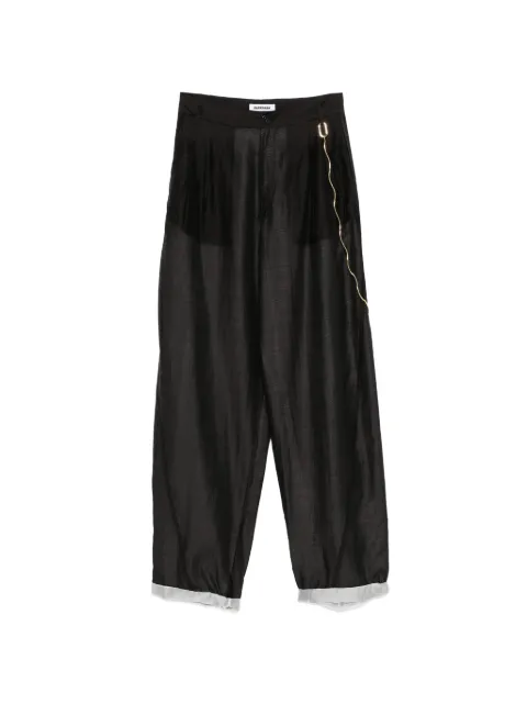 DARKPARK chain-detail trousers Black WTR36SFAC161