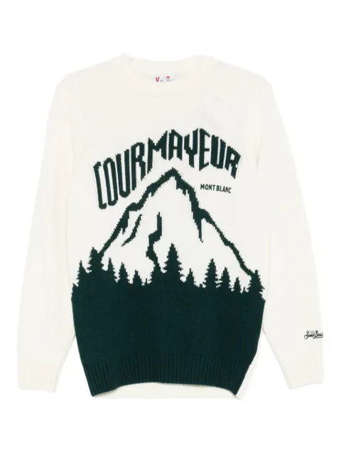 MC2 Saint Barth Bombardino mountain-graphic sweater White BOMD005