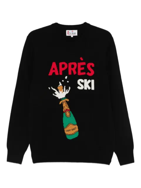 MC2 Saint Barth Heron graphic-intarsia sweater Black HER0001