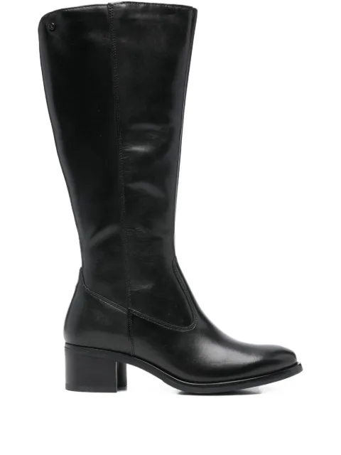KEYS logo-detail leather boots Black K11383