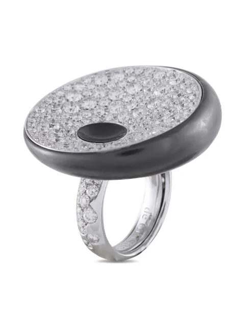 De Grisogono 18K white gold De Grisogono diamond and onyx ring Silver DG25110625