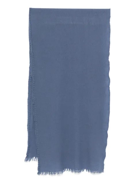 Private 0204 check frayed scarf Brown 1610