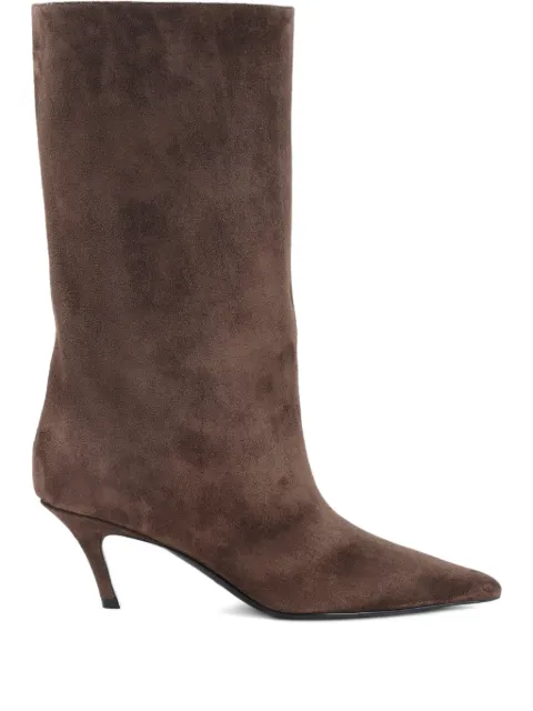 Amina Muaddi pointed-toe stiletto-heel boots Brown 15S365686FIO