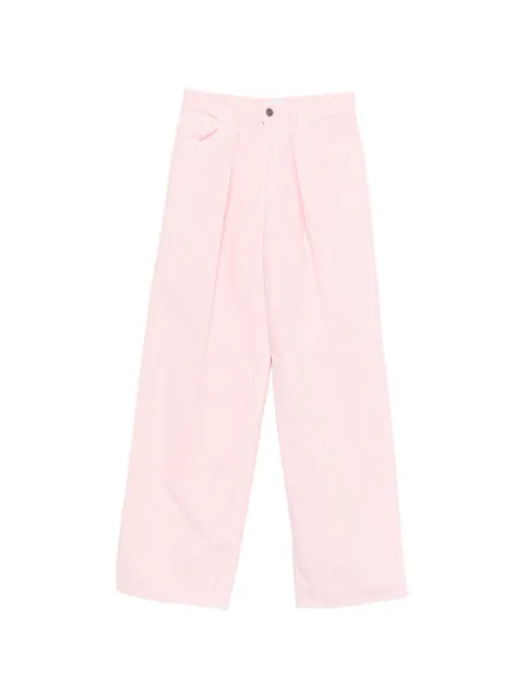 Haikure Candy pleated wide-leg jeans Pink HEW03340GF146PP