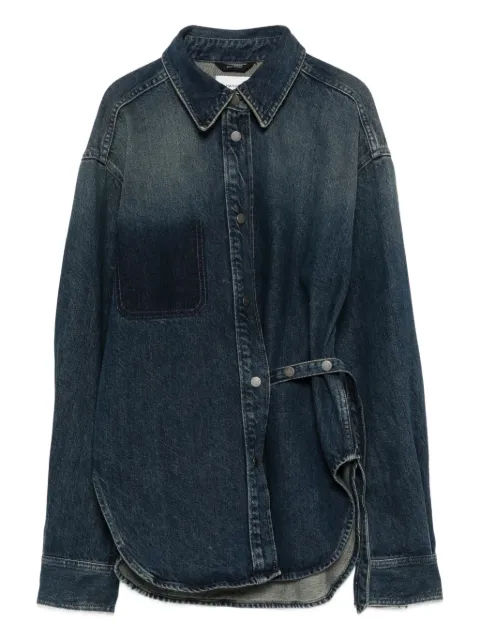 Haikure Bella belt pocket shirt Blue HEW06098DF144L0771