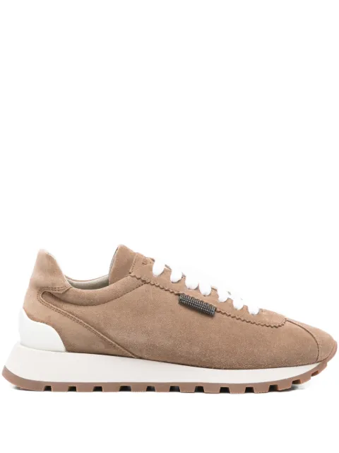 Brunello Cucinelli lace-up suede sneakers Neutrals MZSFG2110C2767