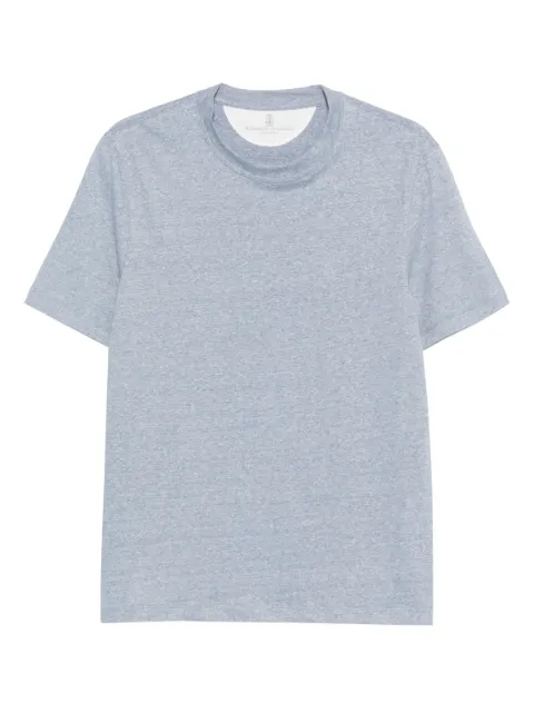 Brunello Cucinelli straight hem cotton T-shirt Blue MW8351308C007