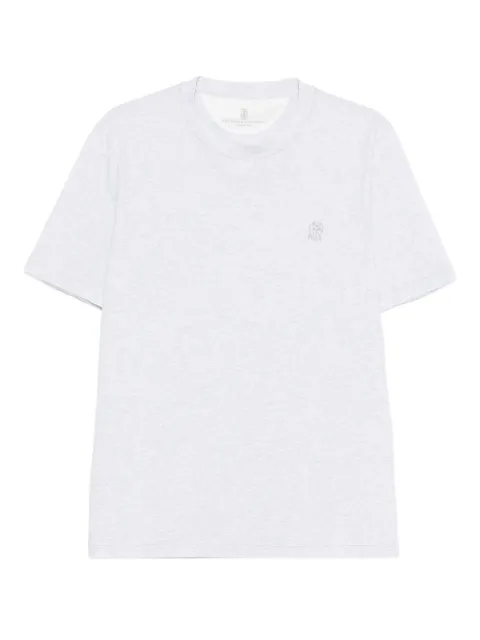 Brunello Cucinelli crew-neck logo T-shirt Grey M0B131328GCKP33
