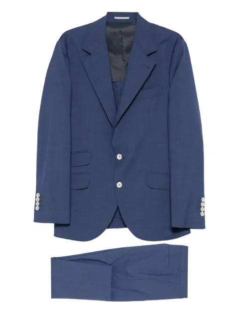 Brunello Cucinelli notched-lapel single-breasted suit Blue M032PLDWHC394
