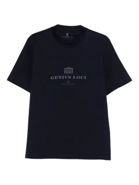 Brunello Cucinelli graphic cotton T-Shirt Blue M0B138520CLI32
