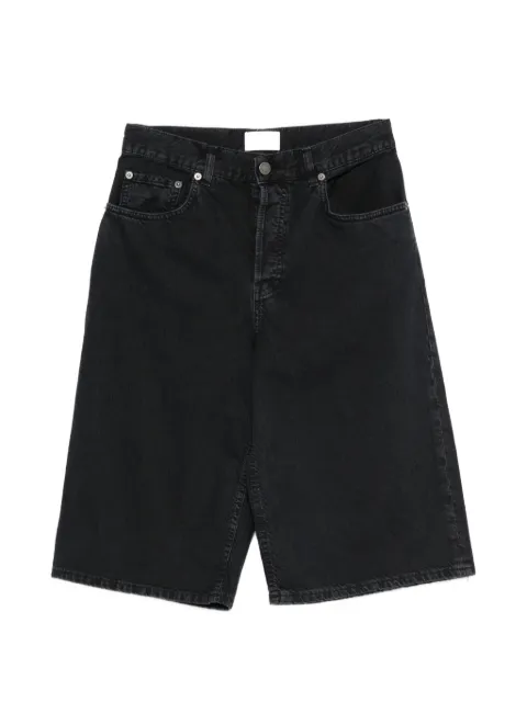 Haikure New Becky Twill faded-effect denim shorts Black HEW03350GF146PP