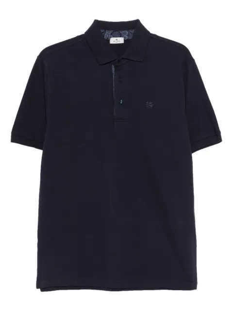 ETRO logo-embroidered polo shirt Blue MRMD0005AV880