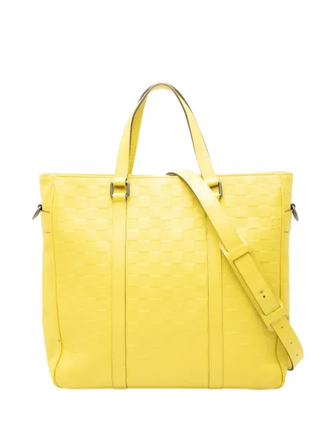 Louis Vuitton Pre-Owned 2014 Damier Infini Tadao satchel Yellow DY4WJ3YY99EM4RYB