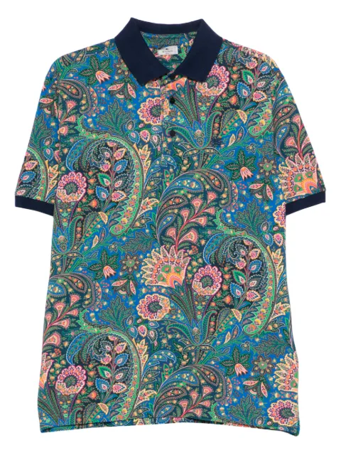 ETRO paisley-print polo shirt Blue MRMD0004AKF83