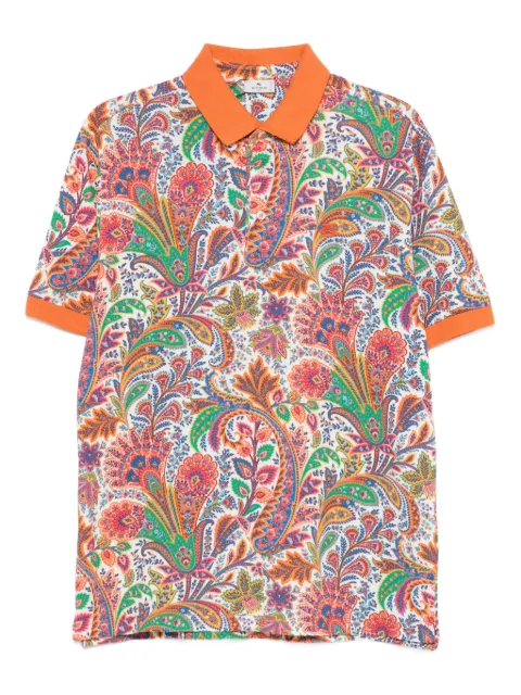 ETRO paisley-print polo shirt Orange MRMD0004AKF83X0800