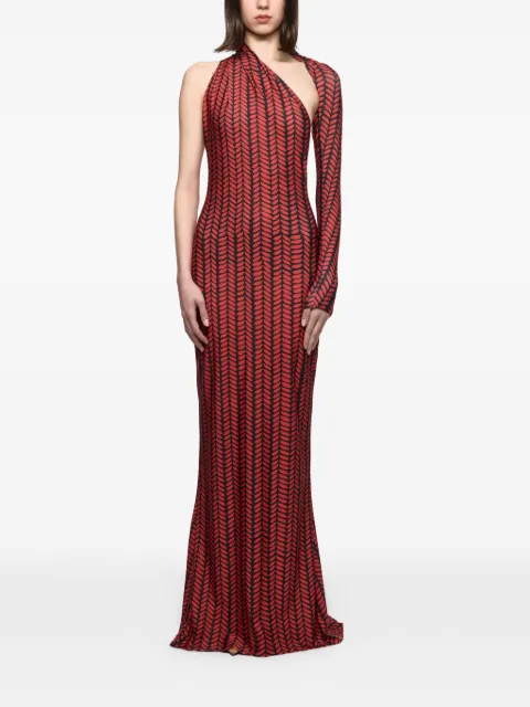 Atu Body Couture one-shoulder cut-out maxi dress Red AT26119