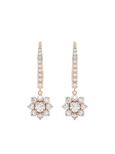 Tilla 14kt flower design earrings White DRER12RG