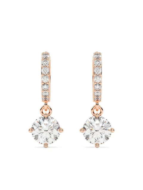Tilla 14kt prong setting earrings Pink DRER05RG