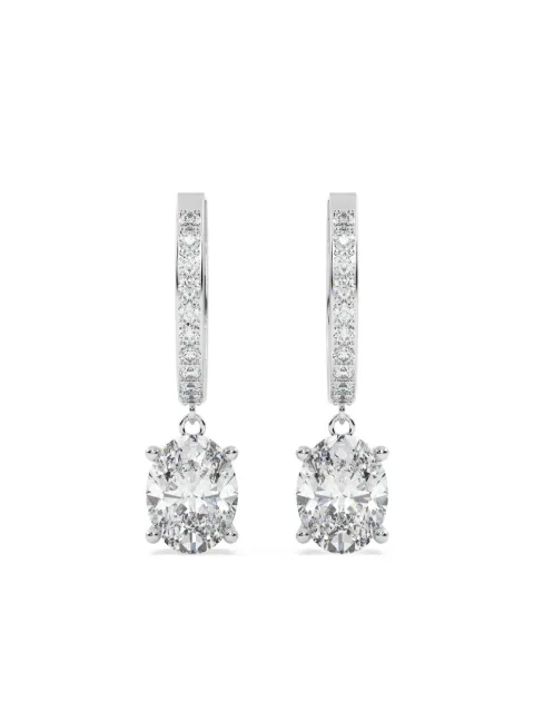 Tilla 14kt hoop detail earrings Silver DRER11WG