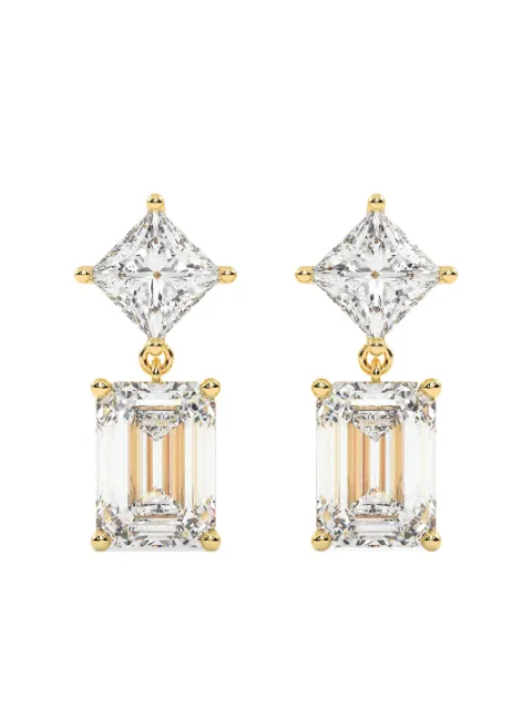 Tilla 14kt princess-cut earrings Gold DRER04YG