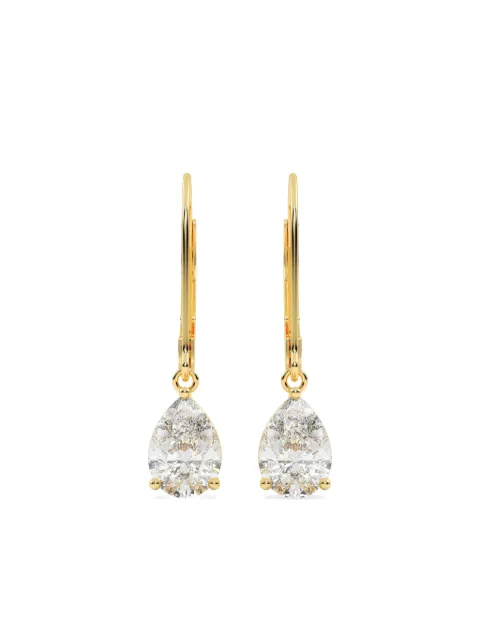 Tilla 14K yellow gold diamond pear earrings Gold DRER06YG