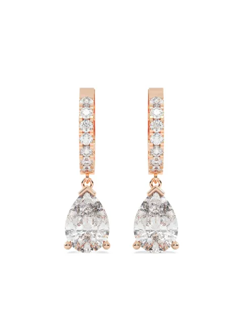 Tilla 14kt rose gold lab grown diamond earrings Pink DRER03RG