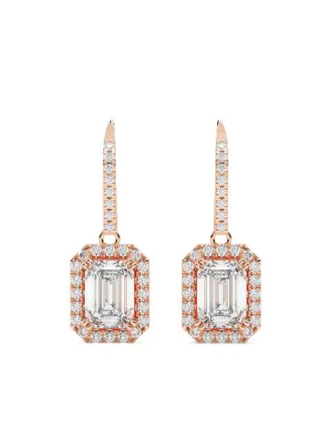 Tilla 14kt rose prong setting earrings Pink DRER08RG