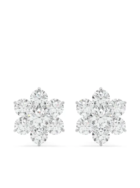 Tilla 14kt white gold cluster earrings Silver CLER02WG