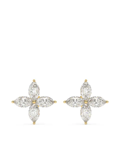 Tilla 14K yellow gold marquise cluster earrings Gold CLER01YG