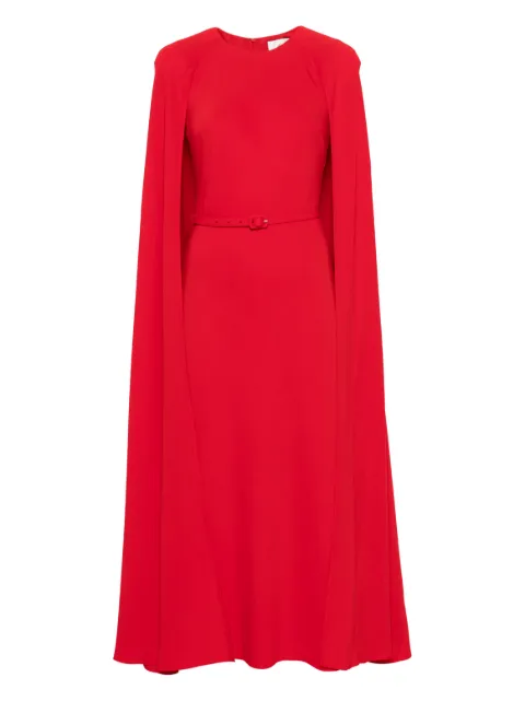 Roland Mouret belted cape maxi dress Red RMRS26047MLC