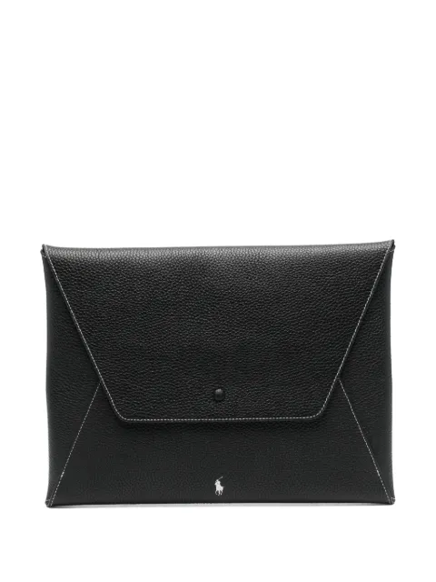 Polo Ralph Lauren topstitch envelope purse Black 427971194004