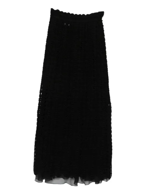 Atu Body Couture crochet trim midi skirt Black AT26117