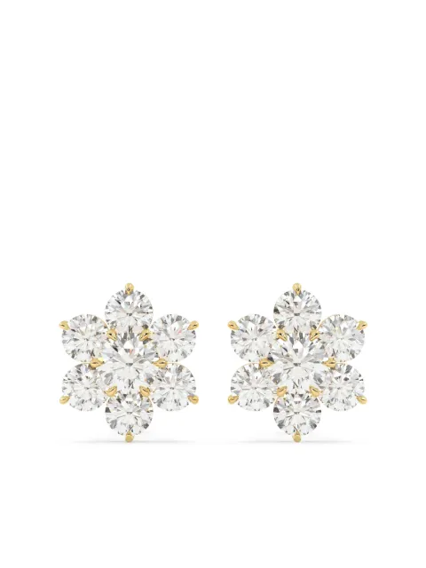Tilla 14kt cluster earrings White CLER02YG