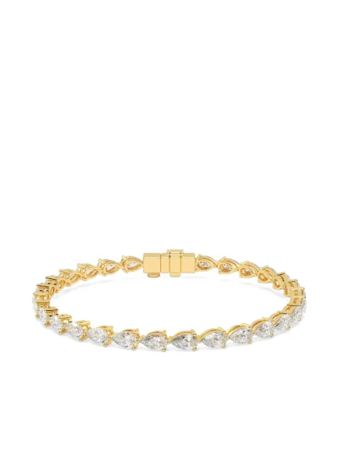 Tilla 14kt yellow gold pear lab-grown diamond tennis bracelet Gold CLBR02YG