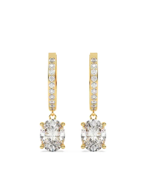 Tilla 14K yellow gold lab grown diamond dangling earrings White DRER11YG