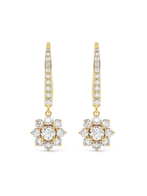 Tilla 14kt yellow gold flower dangling earrings Gold DRER12YG