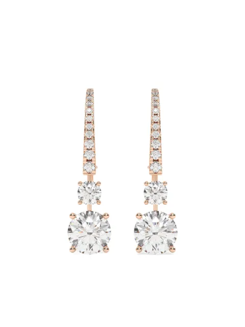 Tilla 14K rose gold dangling earrings Pink DRER07RG