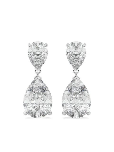 Tilla 14kt white gold pear dangling earrings Silver DRER01WG