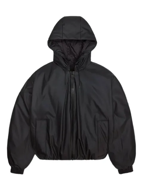 Rains zipped hooded jacket Black 17290