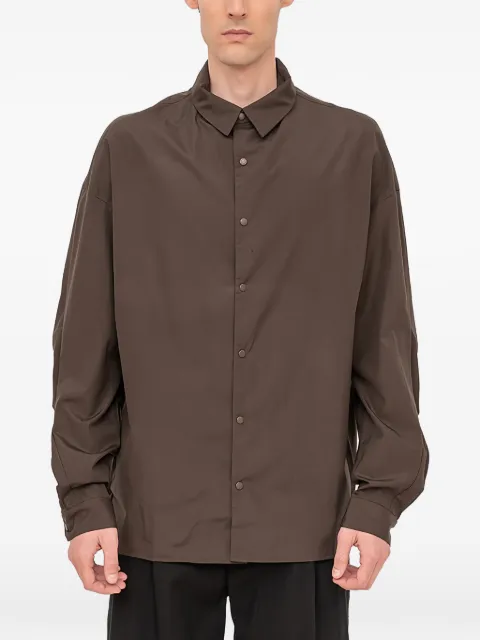 Devoa buttoned shirt Brown LOOSEFITSHIRT