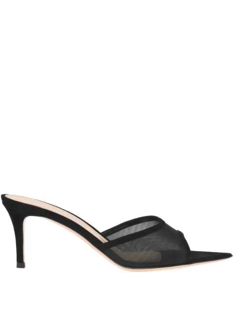 Gianvito Rossi 70mm Dorotea pointed-toe heeled mules Black G1009670RICCOZ