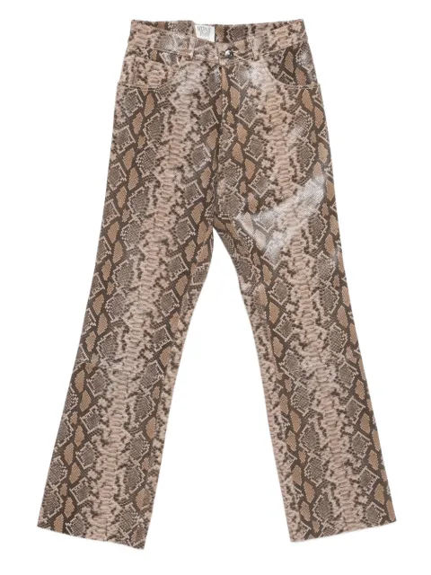 MIDNIGHT RODEO "1968" snakeskin print trousers Brown MRB36