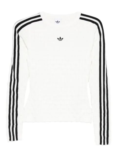 adidas three-stripe logo-detail sweater White KS6461