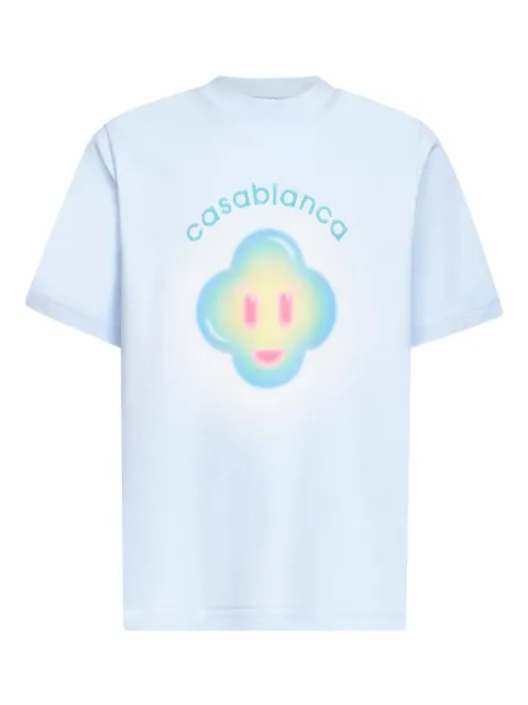 Casablanca Airbrush Smiley logo T-shirt Blue MSP26JTS00109