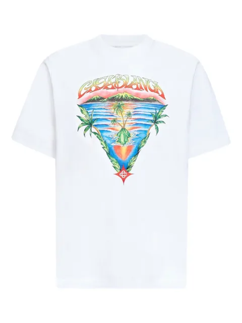 Casablanca graphic-print cotton T-shirt White MSP26JTS00119