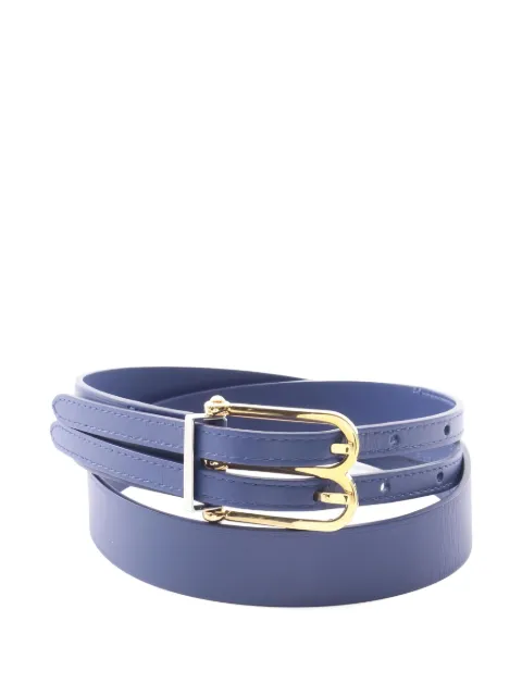 Balenciaga Pre-Owned 2010s logo hardware leather belt Blue 1023580