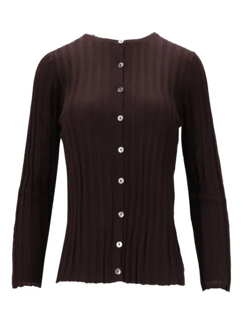 La-Rose ribbed button cardigan Brown LARCARCS